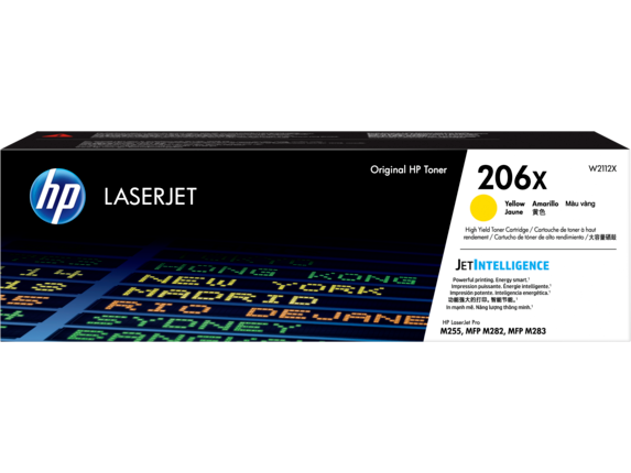 HP 206X High Yield Yellow Original LaserJet Toner Cartridge, W2112X