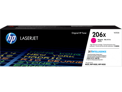 HP 206X High Yield Magenta Original LaserJet Toner Cartridge, W2113X