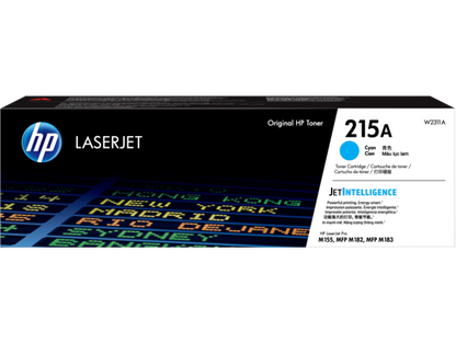 HP 215A Cyan Original LaserJet Toner Cartridge, W2311A