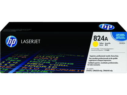 HP 824A Yellow Original LaserJet Toner Cartridge, CB382A