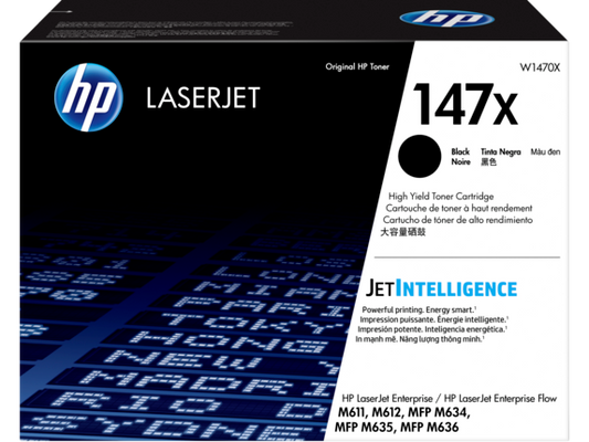 HP 147X High Yield Black Original LaserJet Toner Cartridge, W1470X