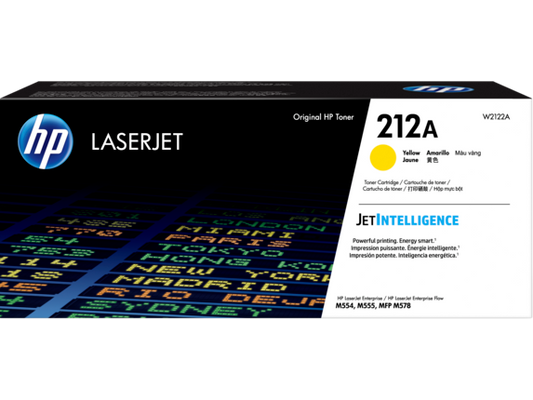 HP 212A Yellow Original LaserJet Toner Cartridge, W2122A