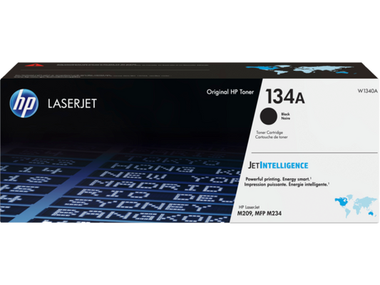 HP 134A Black Original LaserJet Toner Cartridge, W1340A