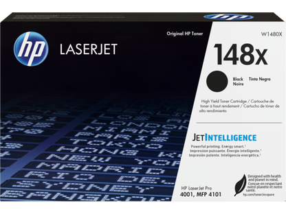 HP 148X Black Original LaserJet Toner Cartridge, W1480X