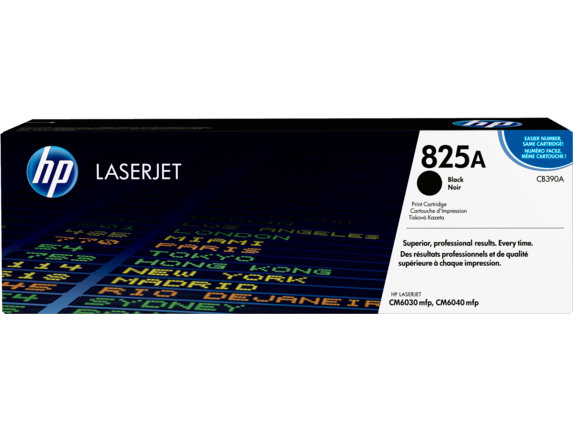 HP 825A Black Original LaserJet Toner Cartridge, CB390A