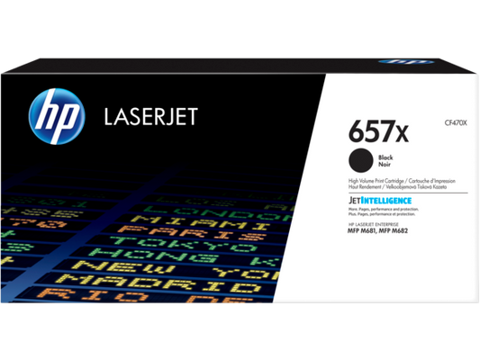 HP 657X High Yield Black Original LaserJet Toner Cartridge, CF470X